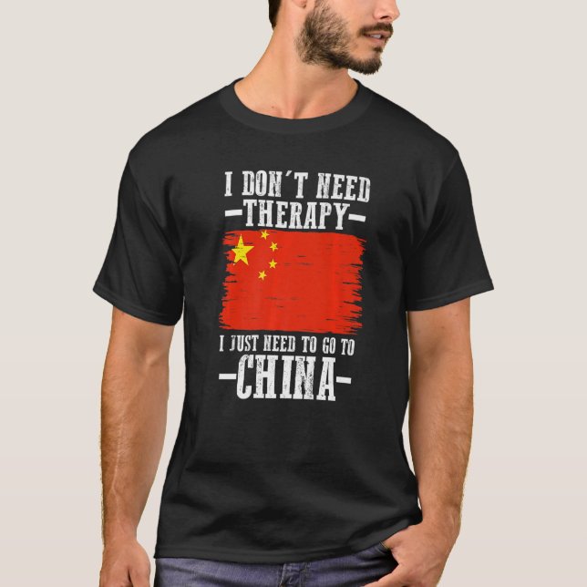 China Kinesisk Flagga T Shirt (Framsida)