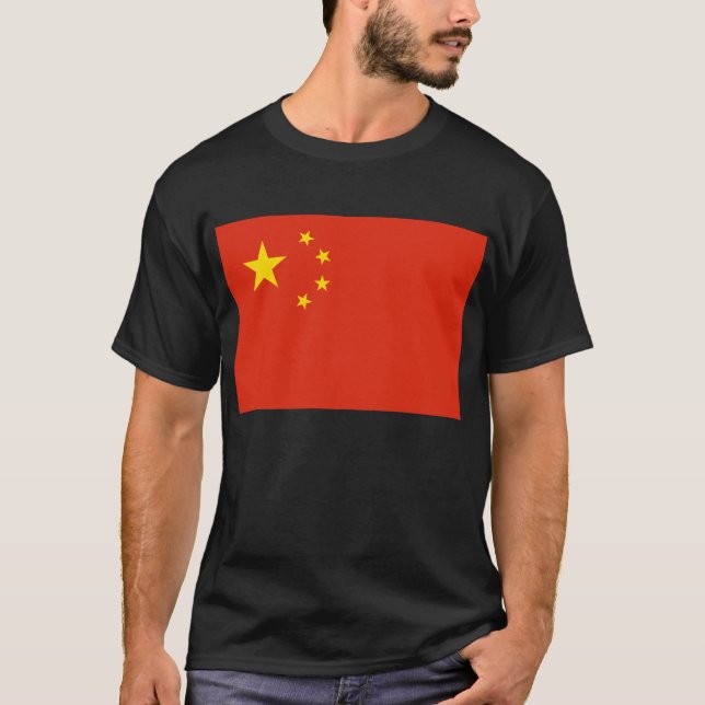 China; kinesisk Flagga T Shirt (Framsida)