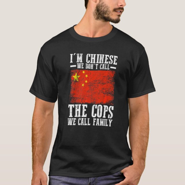 China Kinesisk Flagga T Shirt (Framsida)