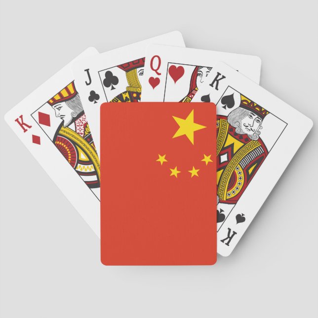 China (kinesiska) Flagga Casinokort (Baksidan)