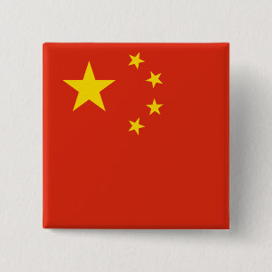 China (kinesiska) Flagga Knapp