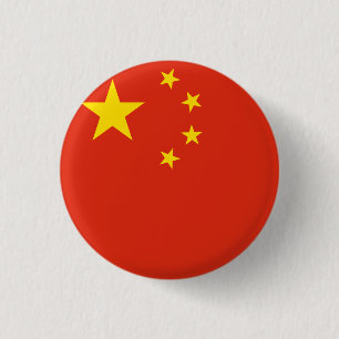 China (kinesiska) Flagga Knapp