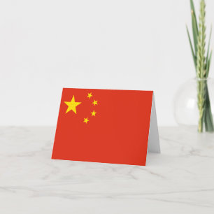 China (kinesiska) Flagga Kort