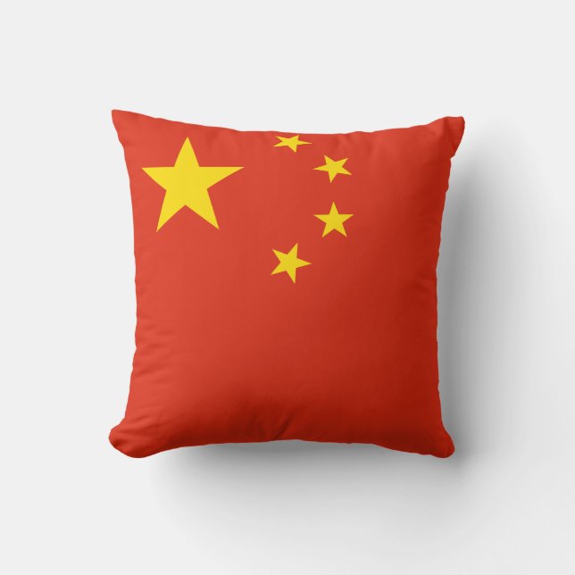 China (kinesiska) Flagga Kudde (Framsida)
