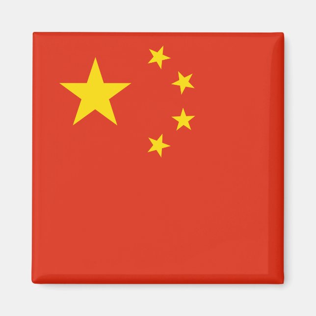 China (kinesiska) Flagga Magnet (Framsidan)