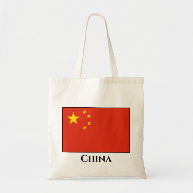 China (kinesiska) Flagga Tygkasse (Framsidan)