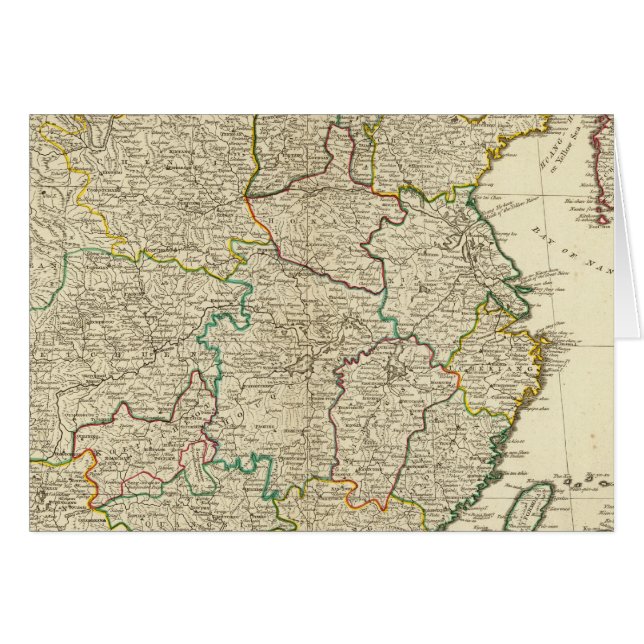 China, Koreatatlas karta Hälsningskort (Framsidan Horizontal)