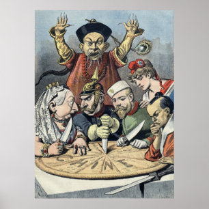 China~Kummel av Kung ~Fransk politisk Tecknad 189 Poster