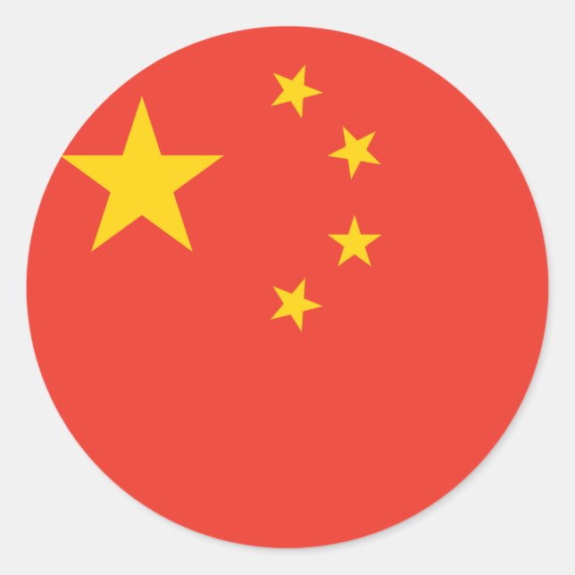 China Land Flagga Design Runt Klistermärke (Framsida)