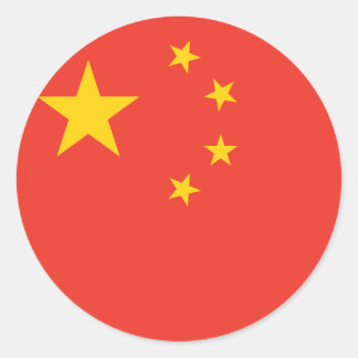 China Land Flagga Design Runt Klistermärke