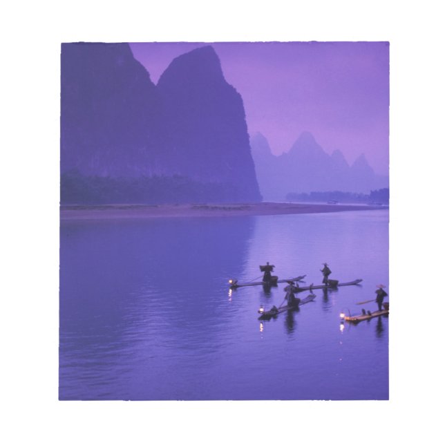 China, Li River. Skarvfiskare. Anteckningsblock (Framsida)