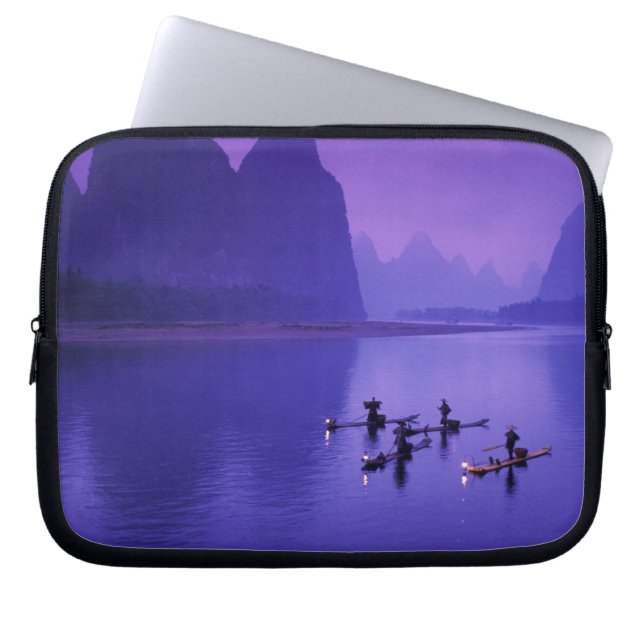China, Li River. Skarvfiskare. Laptop Sleeve (Framsidan)