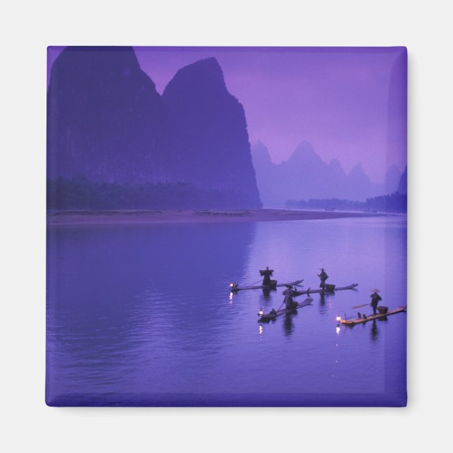 China, Li River. Skarvfiskare. Magnet (Framsidan)