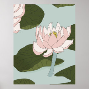 China lily Pond Poster
