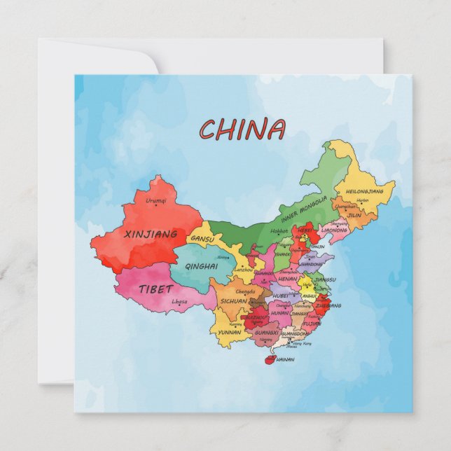 China Map Inbjudningar (Framsida)