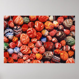 China, Ming Grav, Målade glassovenirer Poster