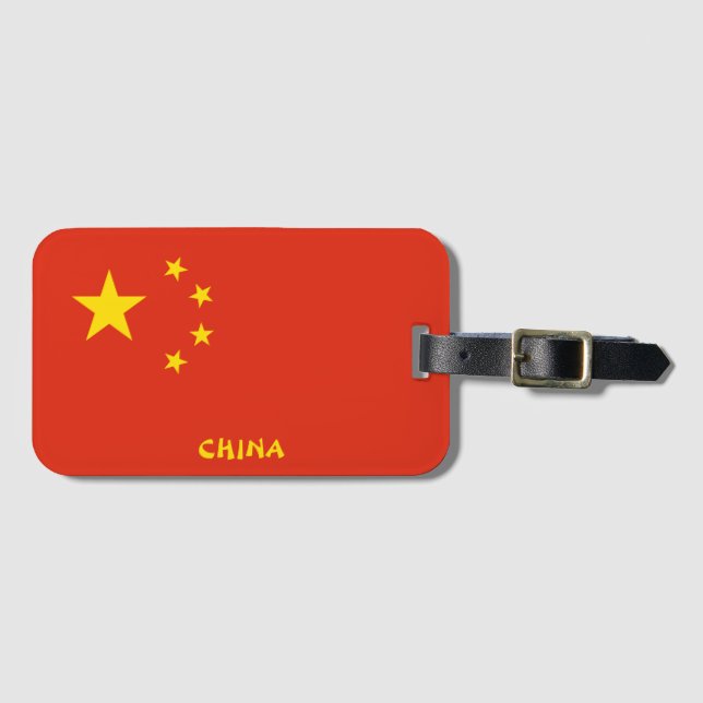 China National Flagga Patriotic Bagagebricka (Framsida horisontal)