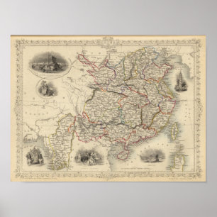 China och Burmah Poster