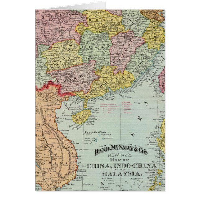 China och Malaysia Hälsningskort (Framsidan)