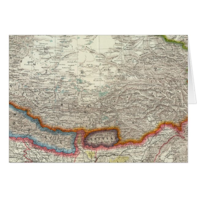 China och Tibet Hälsningskort (Framsidan Horizontal)