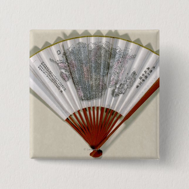 China på Ansikte i ett FanPanoramic Karta Knapp (Framsida)