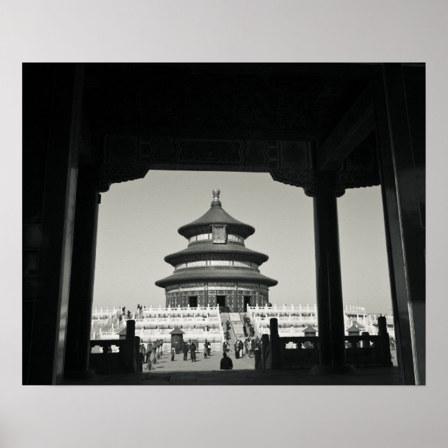 China, Peking, Chongwen District. Tempel 2 Poster (Framsidan)