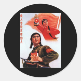 China Propaganda Runt Klistermärke