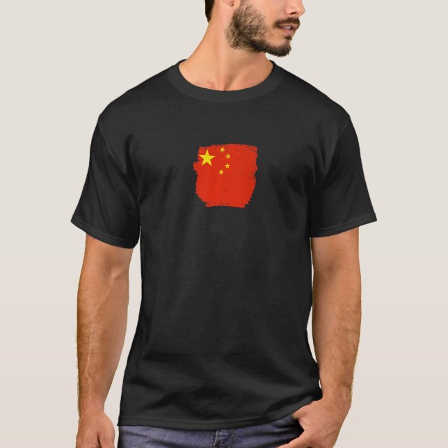 China Proud Chinese Flagga T Shirt (Framsida)