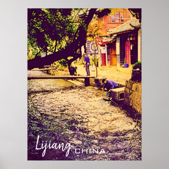 China: provinsen Lijiang Yunnan Poster (Framsidan)