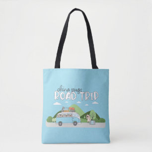China Pugs Road Resa Tote Bag Tygkasse
