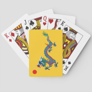 China Qing Dynasty Flagga (kinesisk dragon) (asiat Casinokort