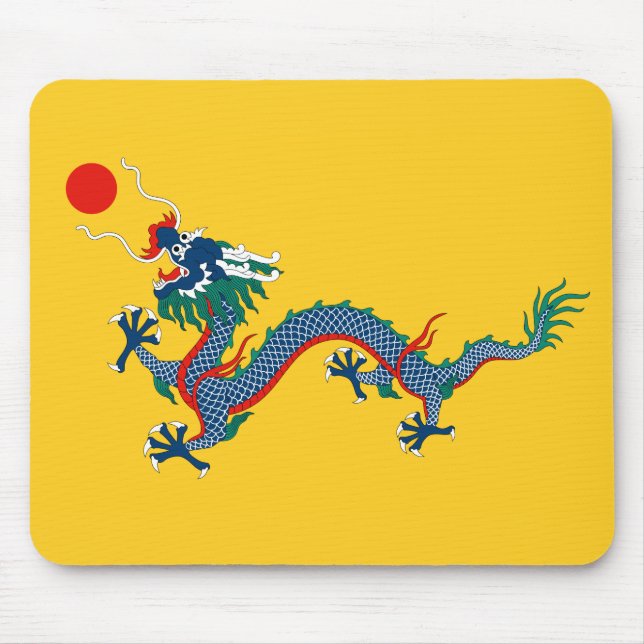 China Qing Dynasty Flagga (kinesisk dragon) (asiat Musmatta (Framsidan)