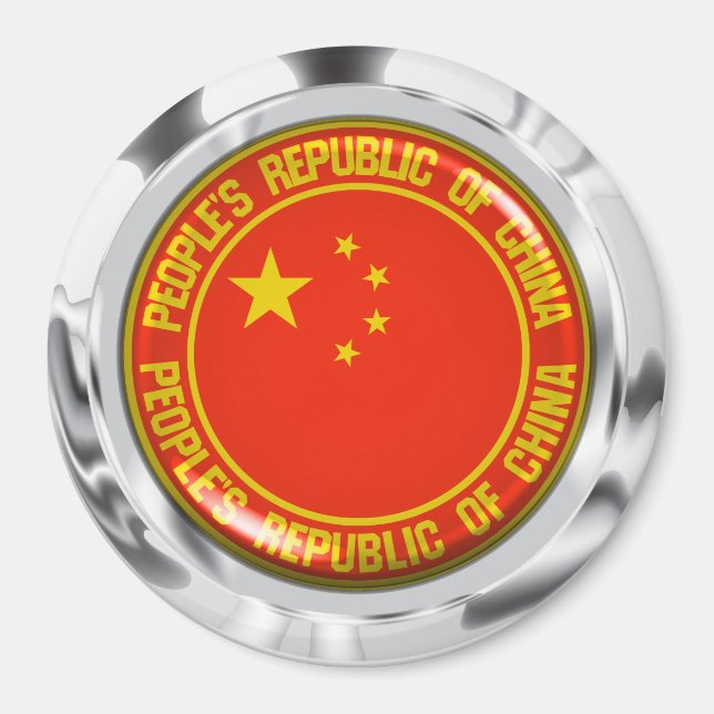 China Round Emblem Magnet (Framsidan)