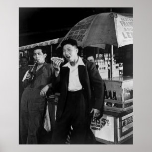 China Seamen Eat Junk Food, 1942 Poster