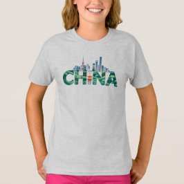 China Shanghai Temple Panda T Shirt