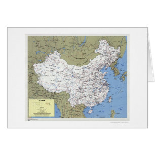 China specificerad karta - 1979 hälsningskort
