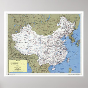 China specificerad karta - 1979 poster