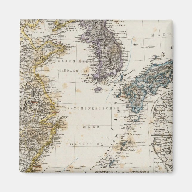 China, Sydkorea, Japan Magnet (Framsidan)