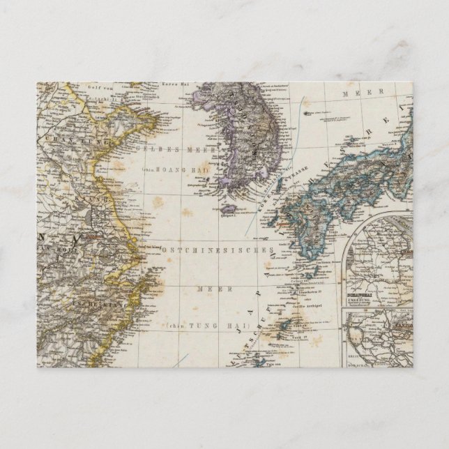 China, Sydkorea, Japan Vykort (Framsida)