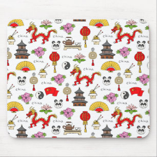 China Symboler Mönster Musmatta