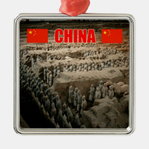 CHINA Terracotta Army Julgransprydnad Metall