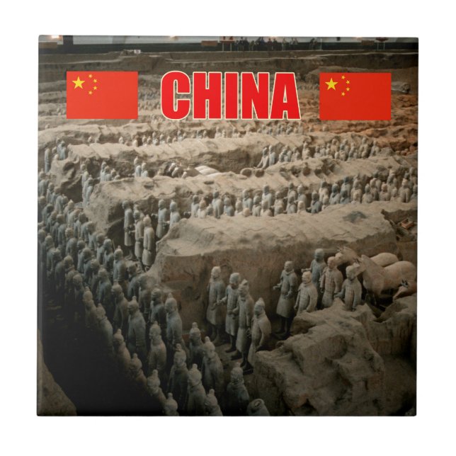 CHINA Terracotta Army Kakelplatta (Framsidan)