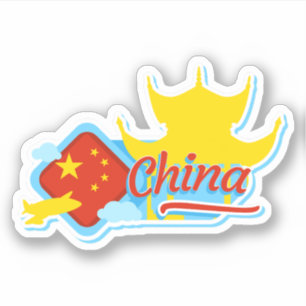 China Travel Vinyl Sticker Klistermärken