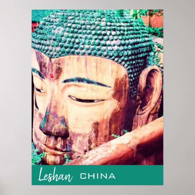 China trip Leshan Giant Buddha Poster (Framsidan)