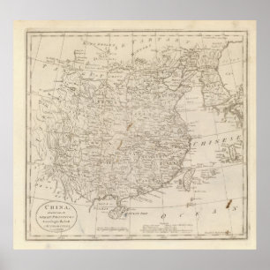 China, uppdelad i Underbara provinser Poster