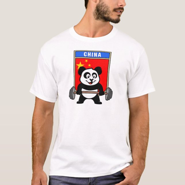 China Vightlyftande Panda T Shirt (Framsida)