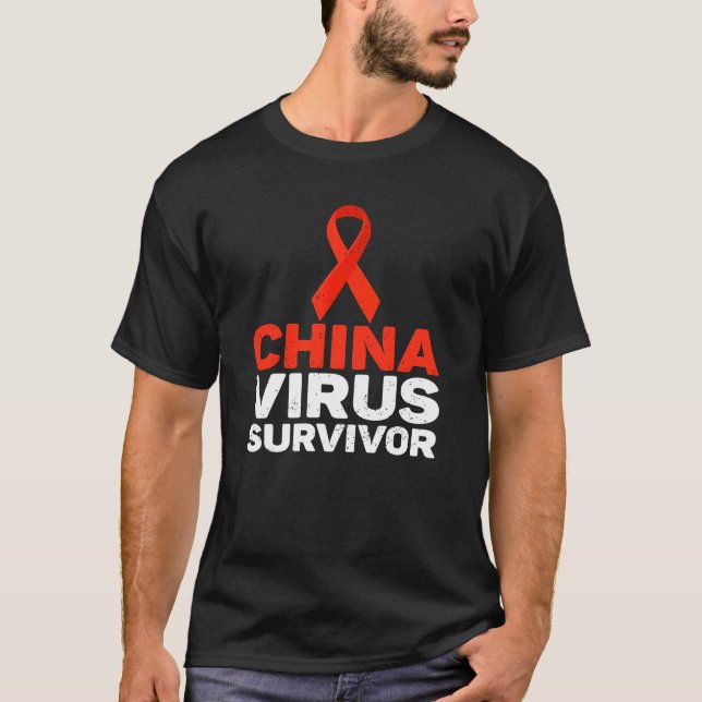 China-virus-Survivor 1 T Shirt (Framsida)