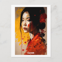 China-vykort - Porträtt - Kvinnovärlden Vykort