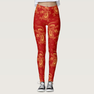 China Zodiac Dragon, gott nytt år Leggings