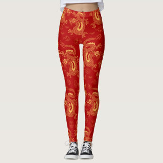 China Zodiac Dragon, gott nytt år Leggings